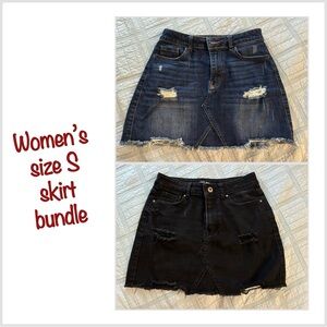 Wax Jeans Womens Denim Frayed Hem Destruction Distressed Short Skirt